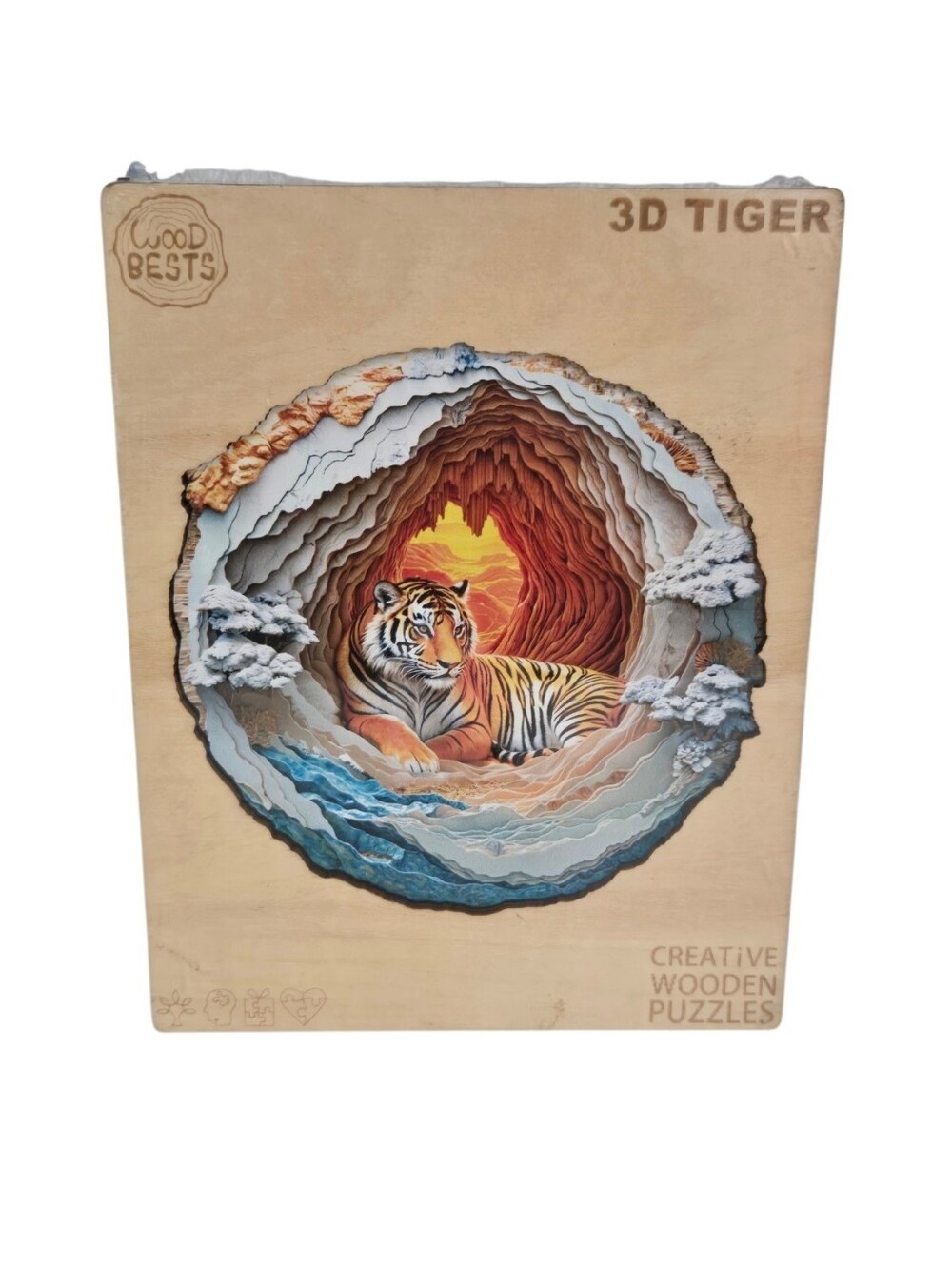 NEW Woodbests 3D Tiger Wooden Puzzle